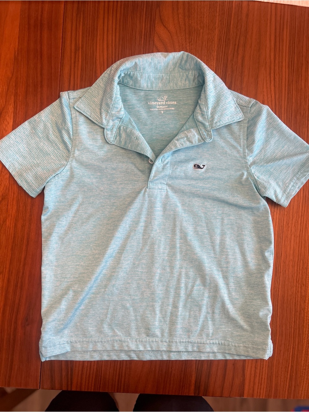 Vineyard Vines Boys Aqua Stripe Polo